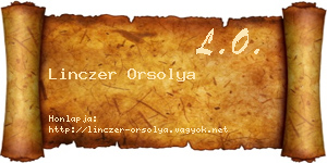 Linczer Orsolya névjegykártya