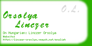 orsolya linczer business card